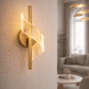 Arandela de Parede Led Espiral Acrílica Nórdica Brilho Ondas Decorativa