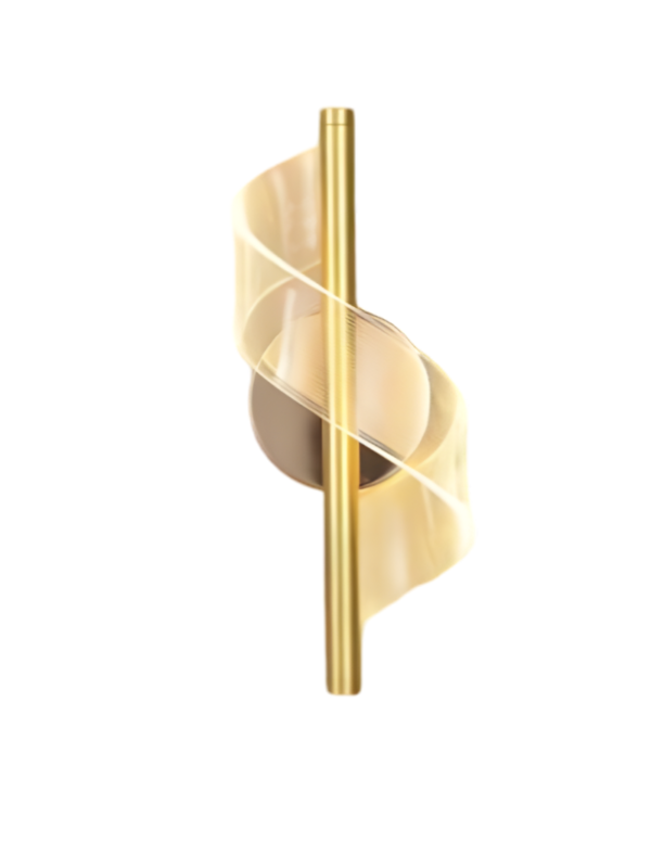 Arandela de Parede Led Espiral Acrílica Nórdica Brilho Ondas Decorativa