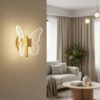 Kit 1 Luminária Arandela Borboleta Dourada LED de Parede 3 Tons de Luz iluminação interna Bivolt (3) Arandela Borboleta Dourada LED