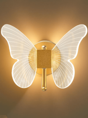 Arandela Borboleta Dourada LED