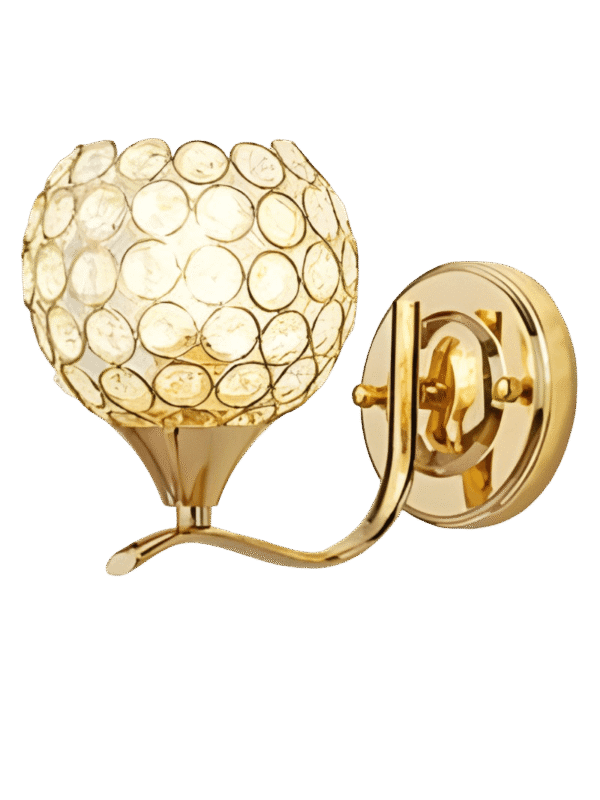 Luminária de parede arandela redonda de cristal moderna luxuosa Ouro