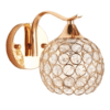 Luminária de parede arandela redonda de cristal moderna luxuosa Ouro