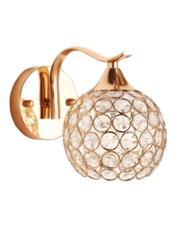 Luminária de parede arandela redonda de cristal moderna luxuosa Ouro
