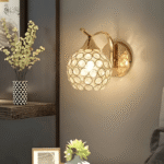 Luminária de parede arandela redonda de cristal moderna luxuosa Ouro