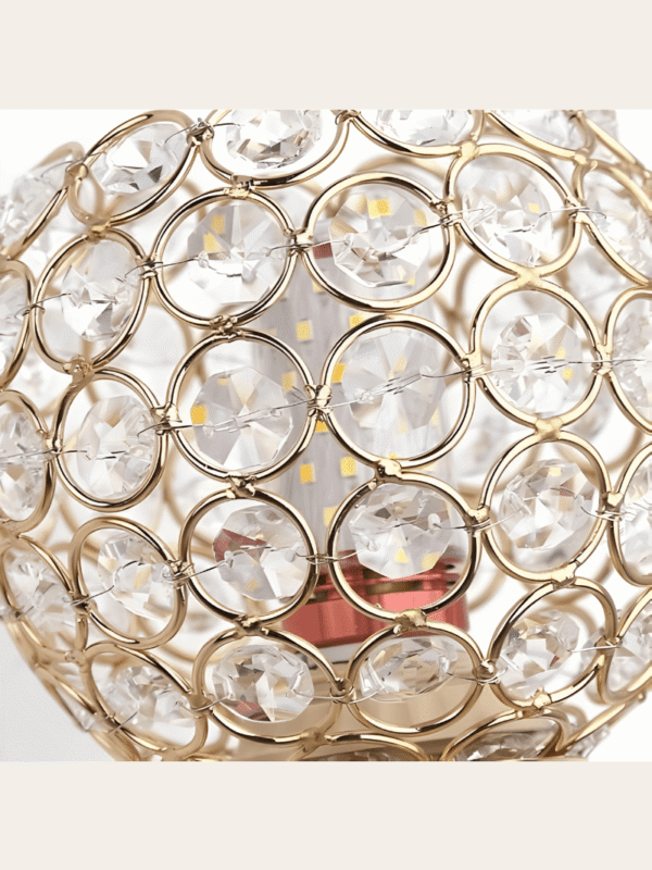 Luminária de parede arandela redonda de cristal moderna luxuosa Ouro
