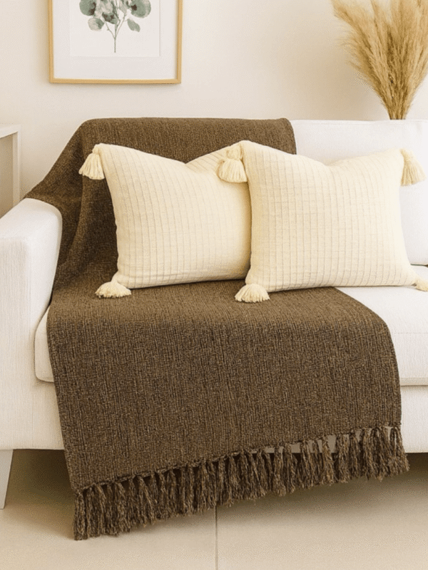 Manta Para Sofá em Algodão